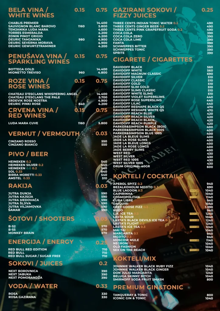lasta splav pricelist cenovnik 2026