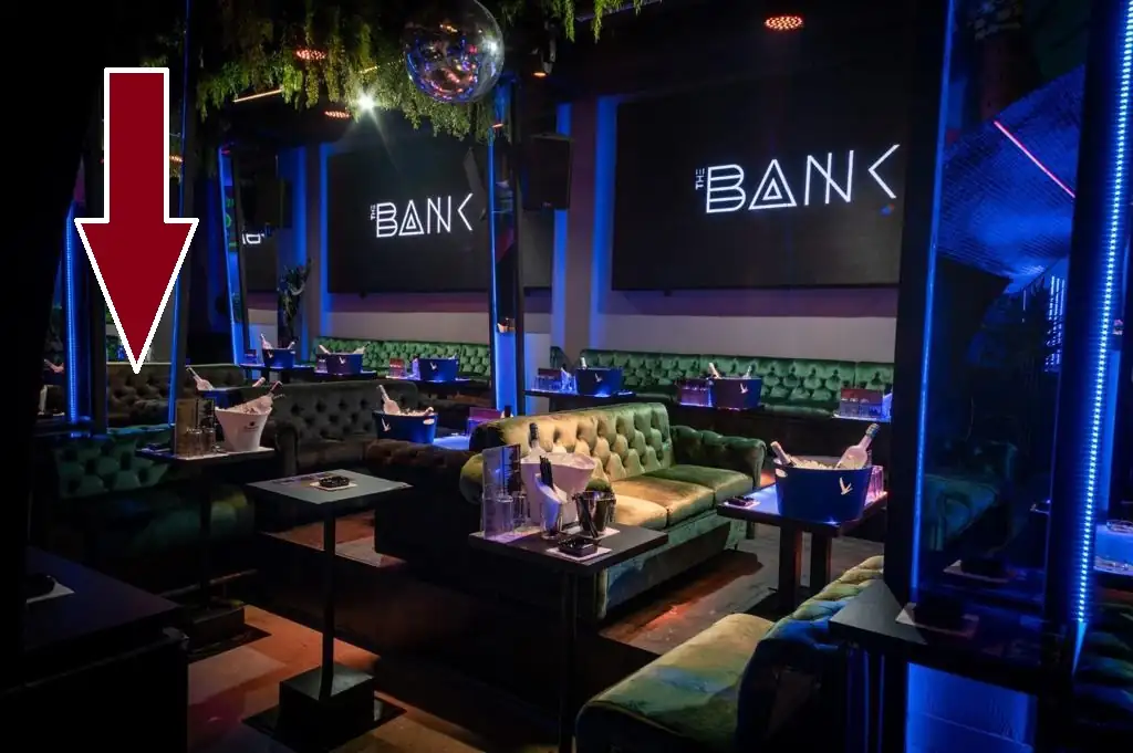 high seating table at bank belgrade nightclub